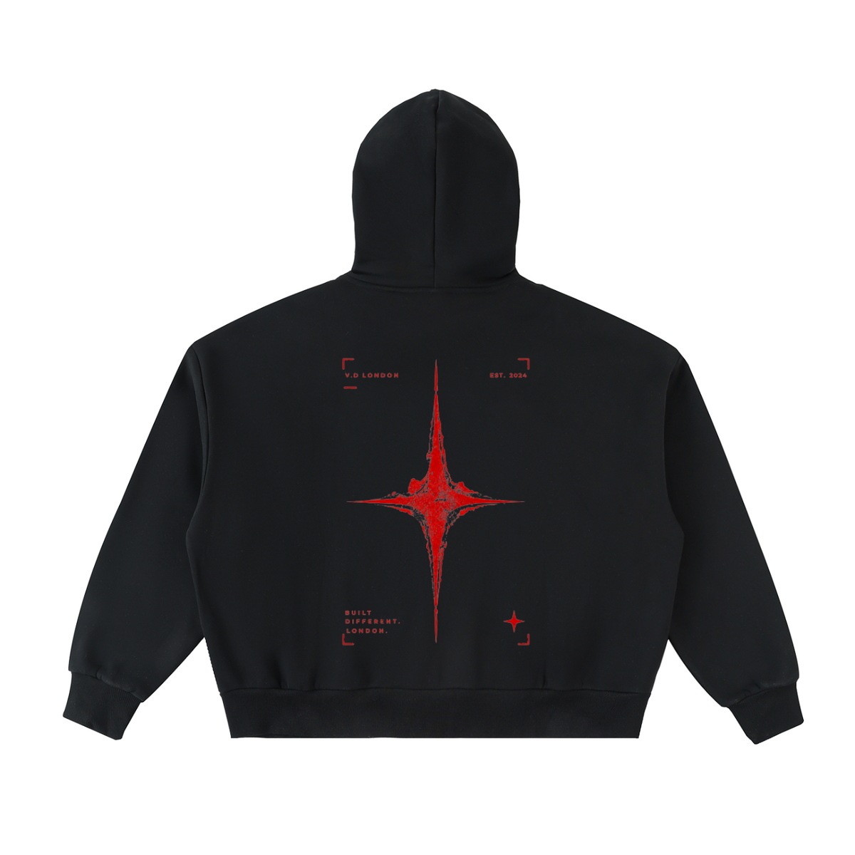 Fleeced Full-Zip Boxy Hoodie